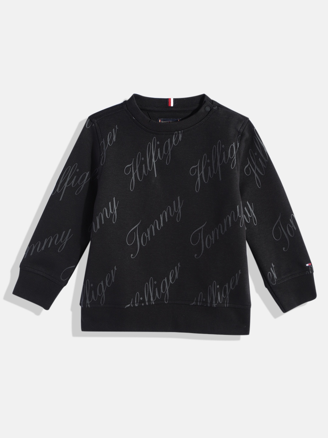 

Tommy Hilfiger Boys Brand Logo Printed Sweatshirt, Black