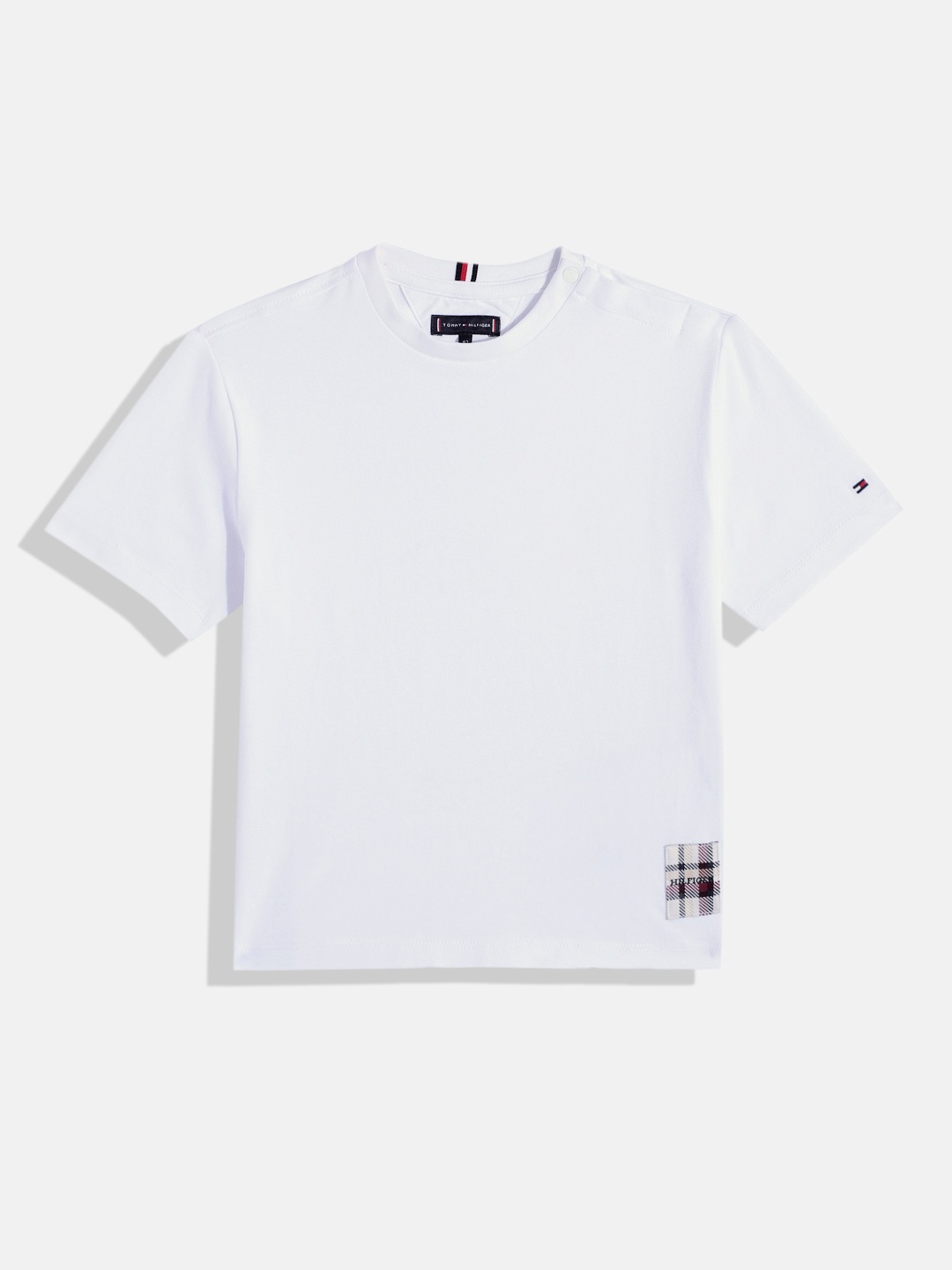 

Tommy Hilfiger Boys Solid Regular Fit T-shirt, White