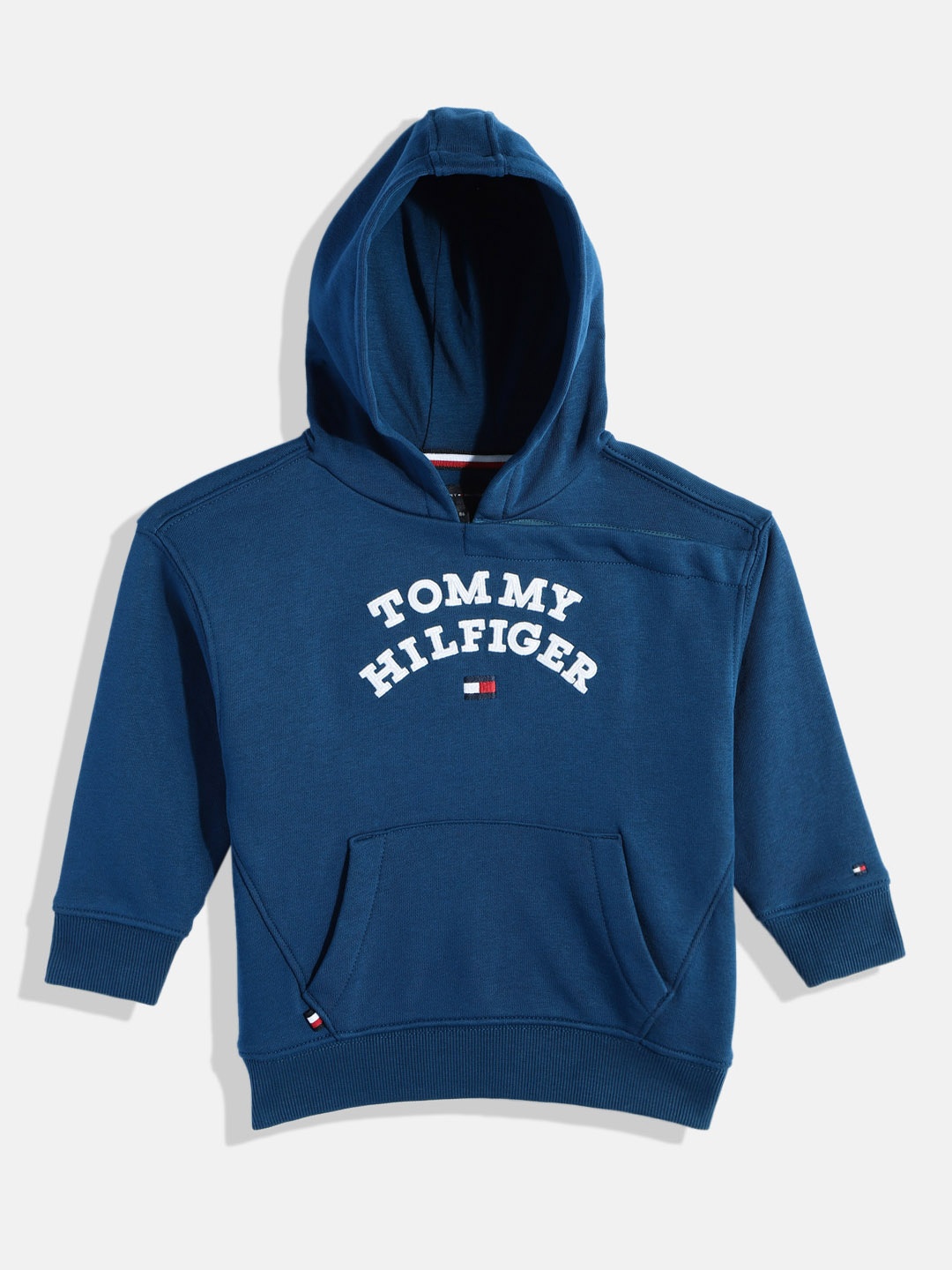 

Tommy Hilfiger Boys Brand Logo Printed Hooded Sweatshirt, Blue