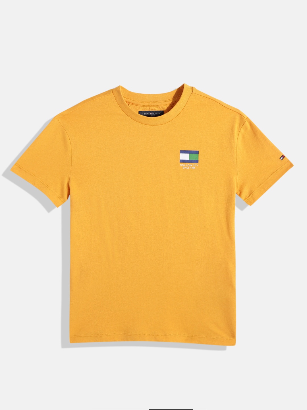 

Tommy Hilfiger Boys Solid Pure Cotton T-shirt, Yellow