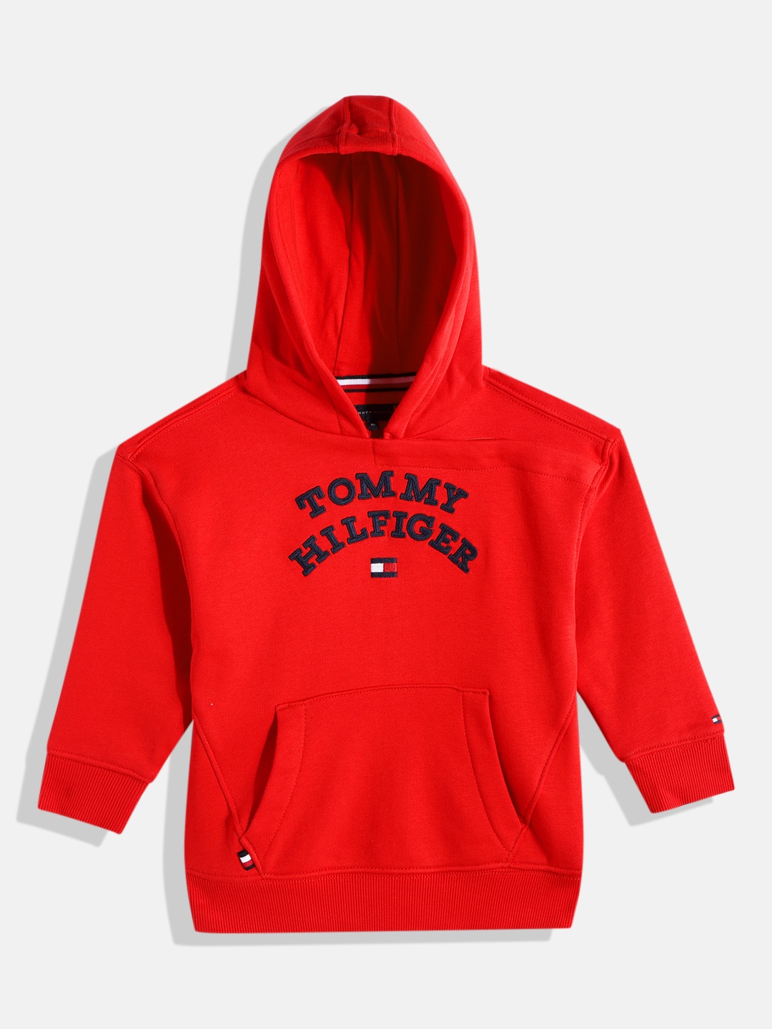 

Tommy Hilfiger Boys Brand Logo Embroidered Hooded Sweatshirt, Red