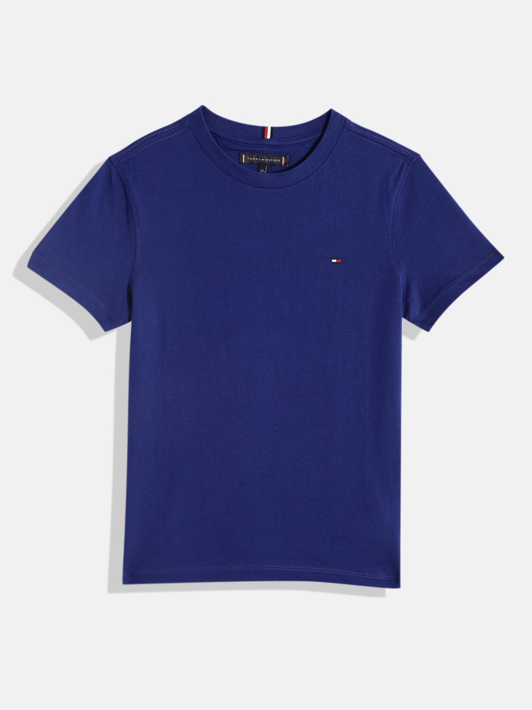 

Tommy Hilfiger Boys Solid Pure Cotton T-shirt, Blue