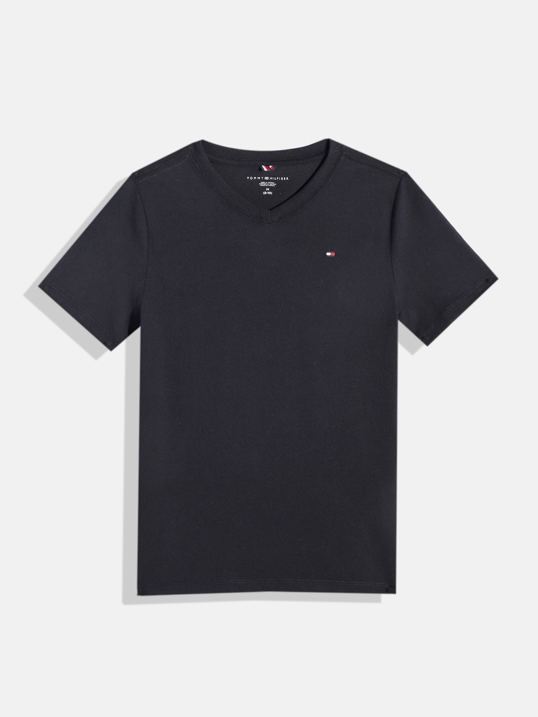 

Tommy Hilfiger Boys V-Neck Pure Cotton T-shirt, Navy blue