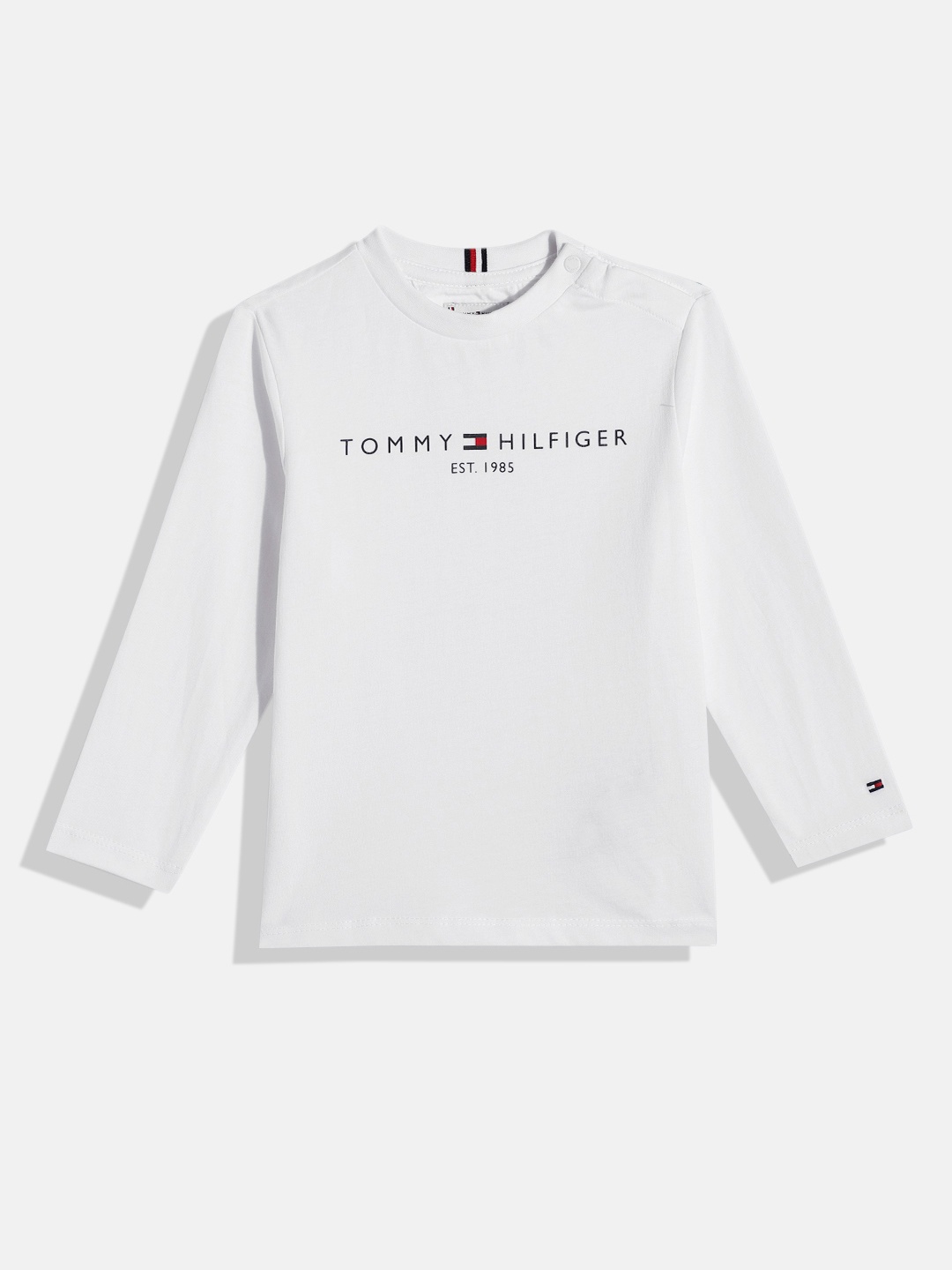 

Tommy Hilfiger Boys Brand Logo Print Pure Cotton T-shirt, White