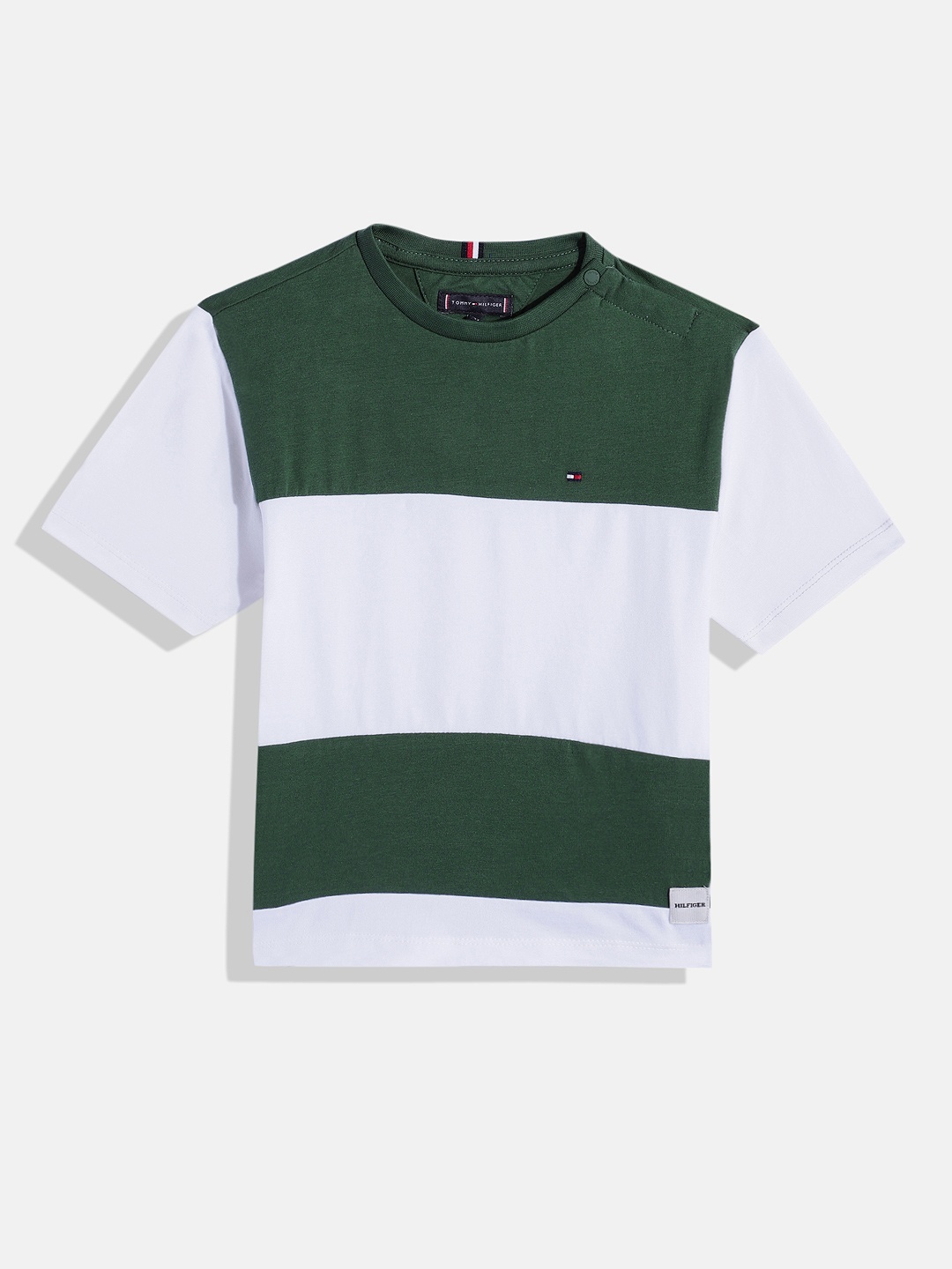 

Tommy Hilfiger Boys Colourblocked T-shirt, Green