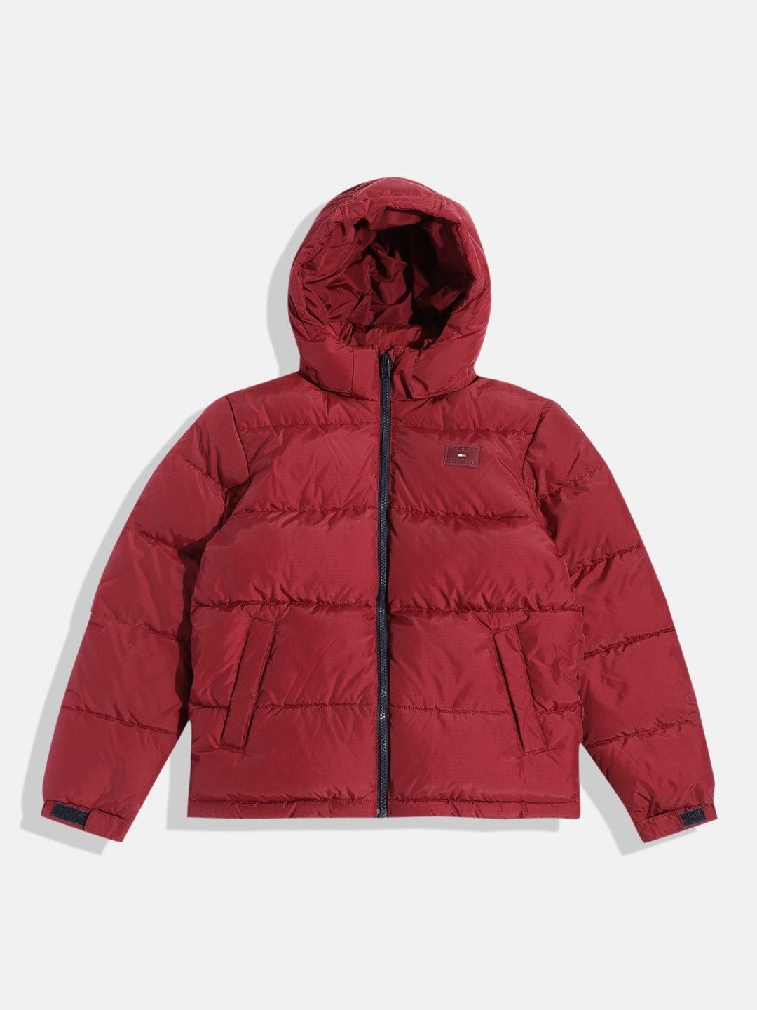 

Tommy Hilfiger Boys Solid Puffer Jacket, Red