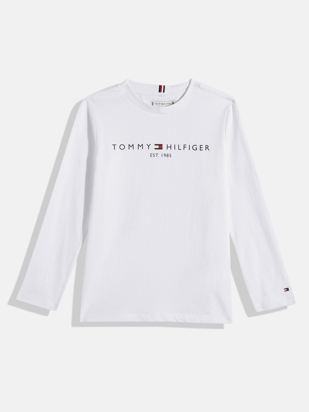 

Tommy Hilfiger Boys Brand Logo Printed Pure Cotton T-shirt, White