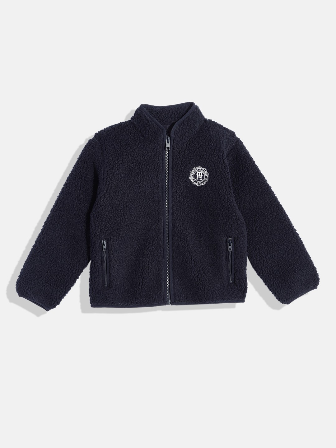 

Tommy Hilfiger Boys Fleece Sherpa Stamp Jacket, Navy blue