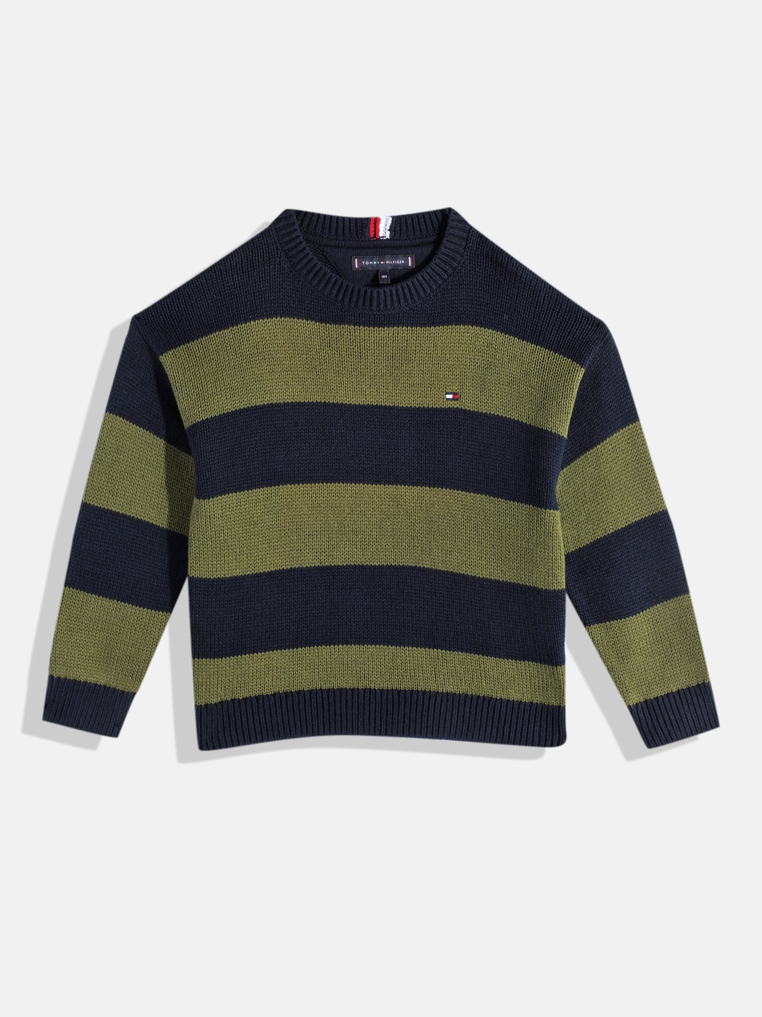 

Tommy Hilfiger Boys Striped Knitted Pullover, Navy blue
