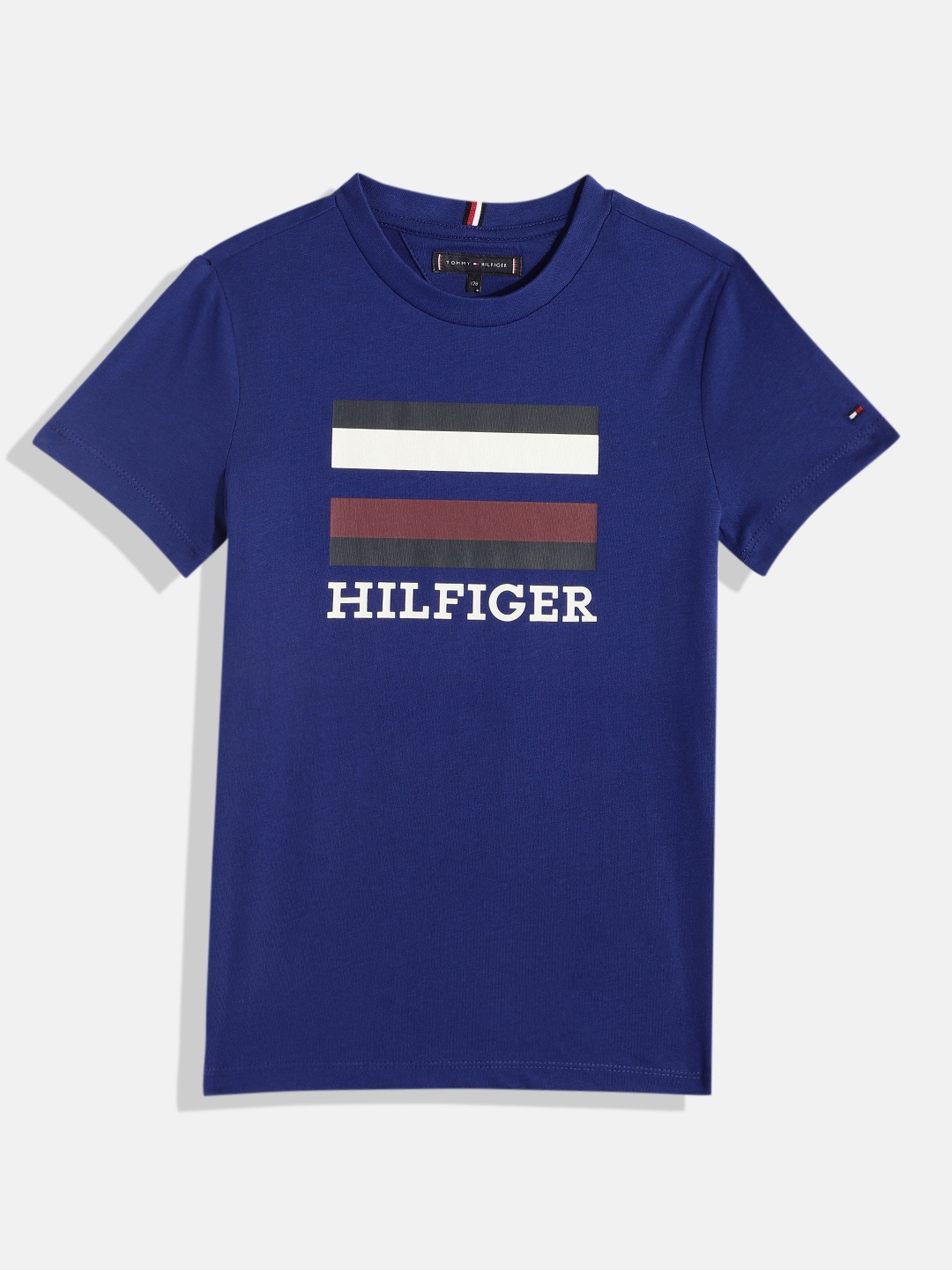 

Tommy Hilfiger Boys Printed Pure Cotton T-shirt, Blue