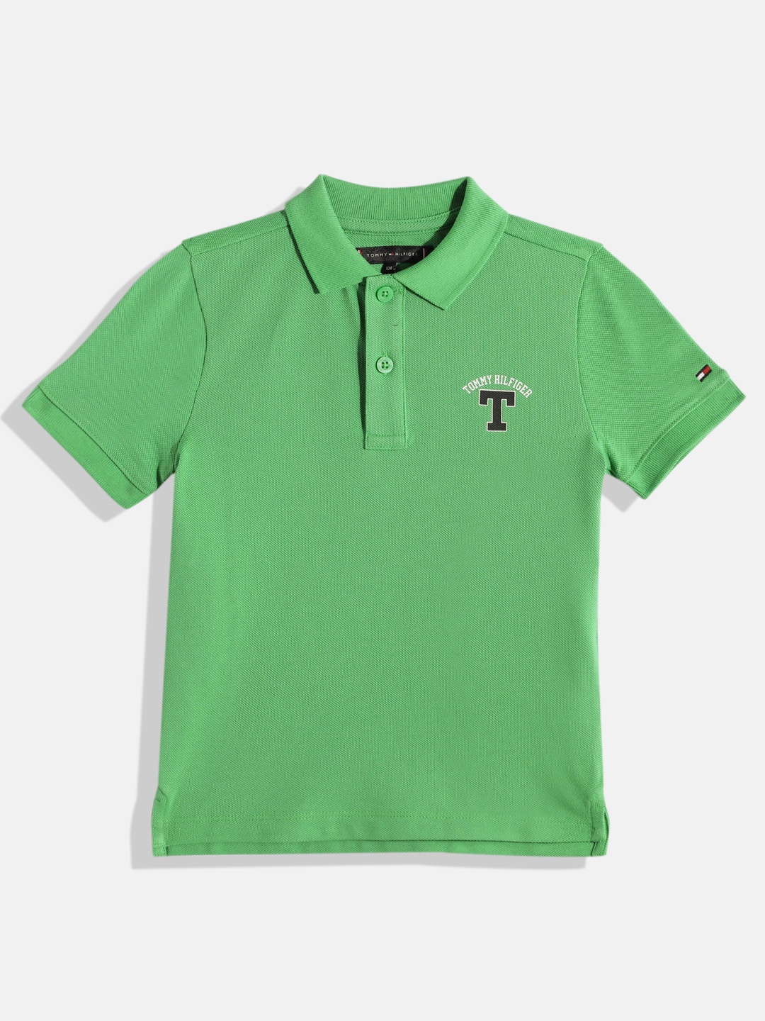 

Tommy Hilfiger Boys Polo Collar Pure Cotton T-shirt, Green