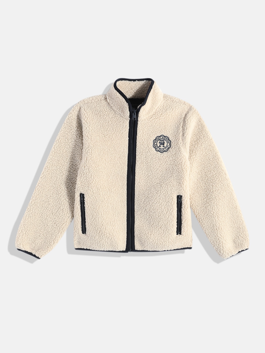 

Tommy Hilfiger Boys SHERPA STAMP Fleece Jacket, Beige