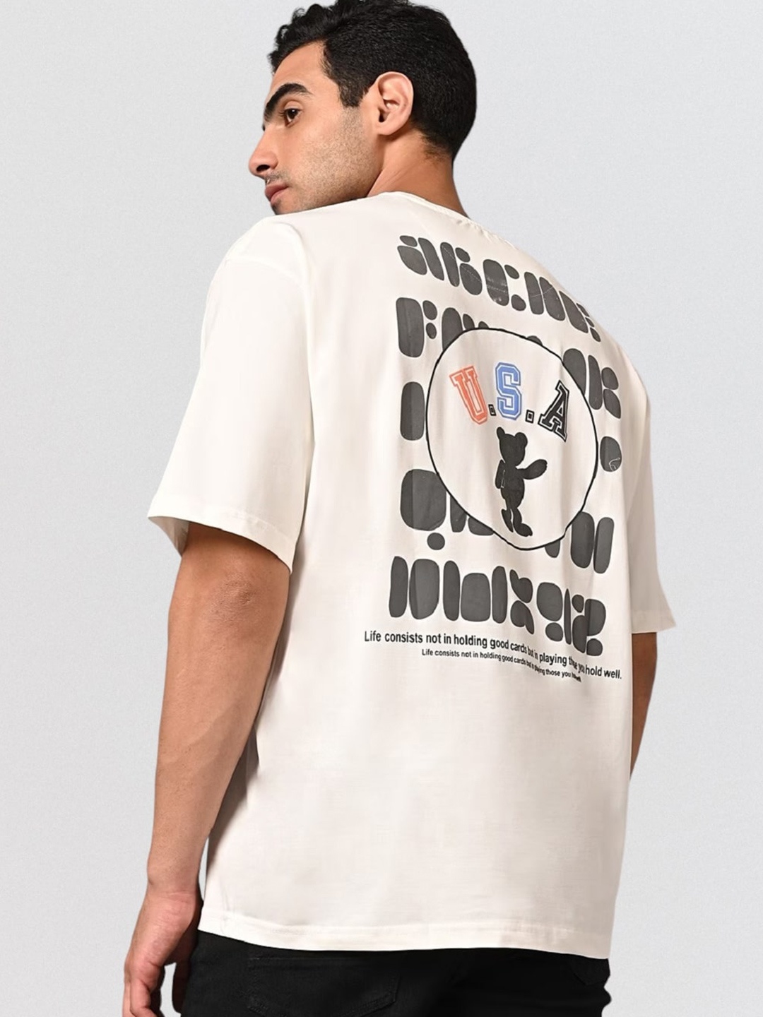 

Fort Collins Men Typography Printed Cotton T-shirt, White