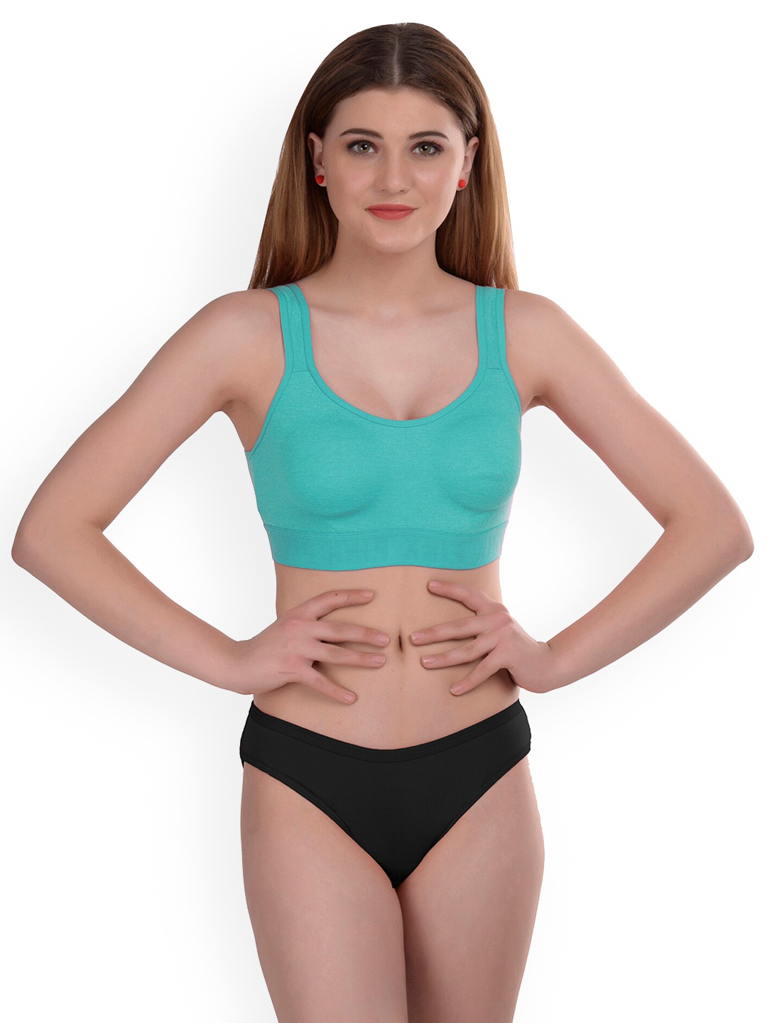 

Aamarsh Full-Coverage Non-Wired Seamless Cups Cotton Lingerie Set AP_R_Gayla Set_Blue_30