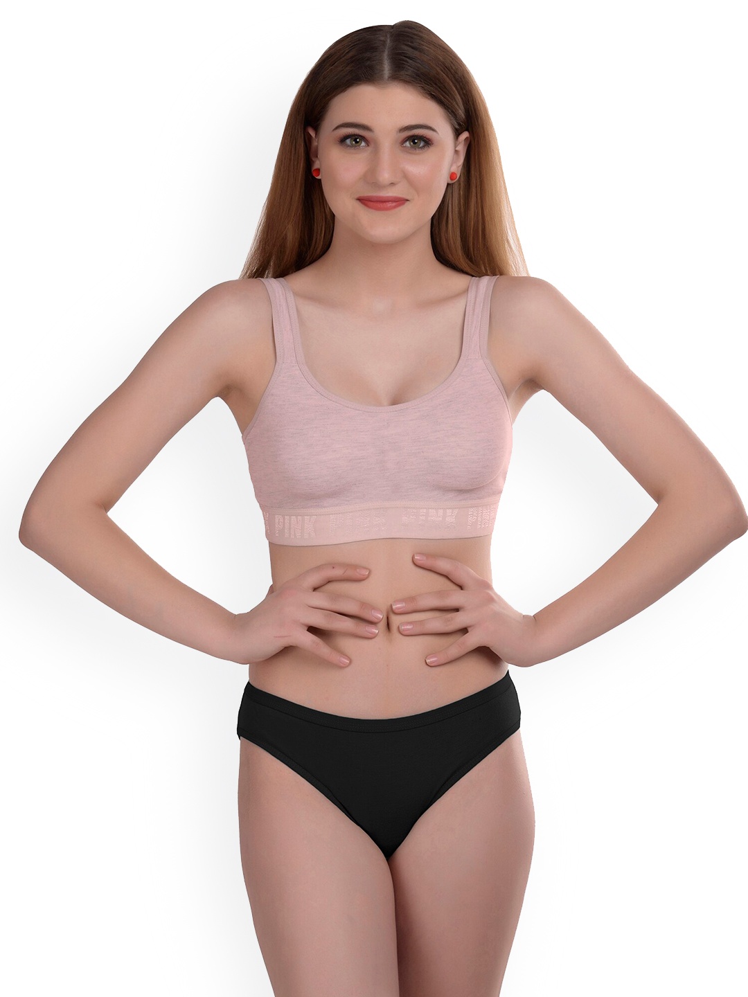 

Aamarsh Cotton Lingerie Set, Black