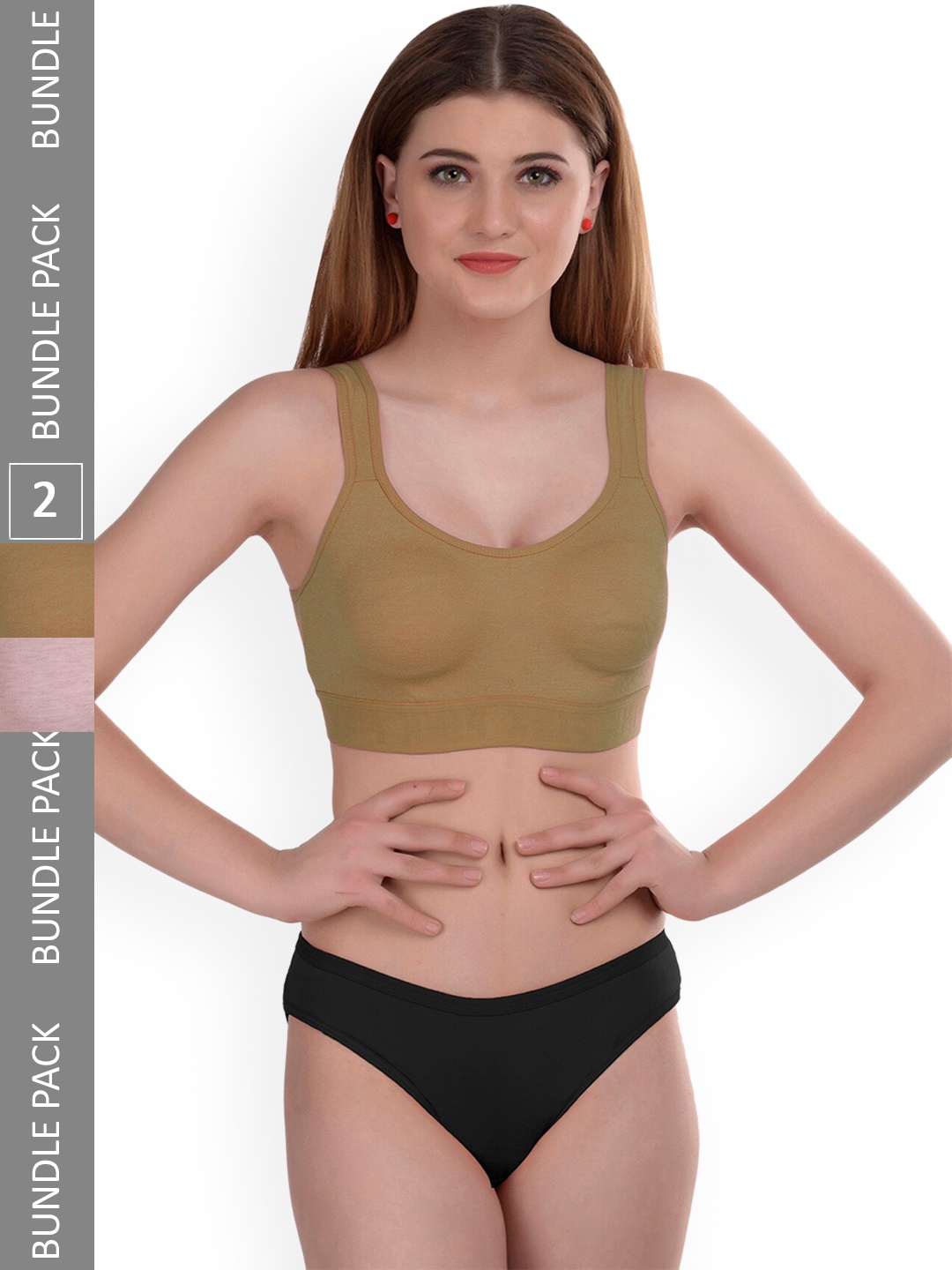 

Aamarsh Pack Of 2 Lingerie Set AP_R_Gayla Set_Pink,Brown_30