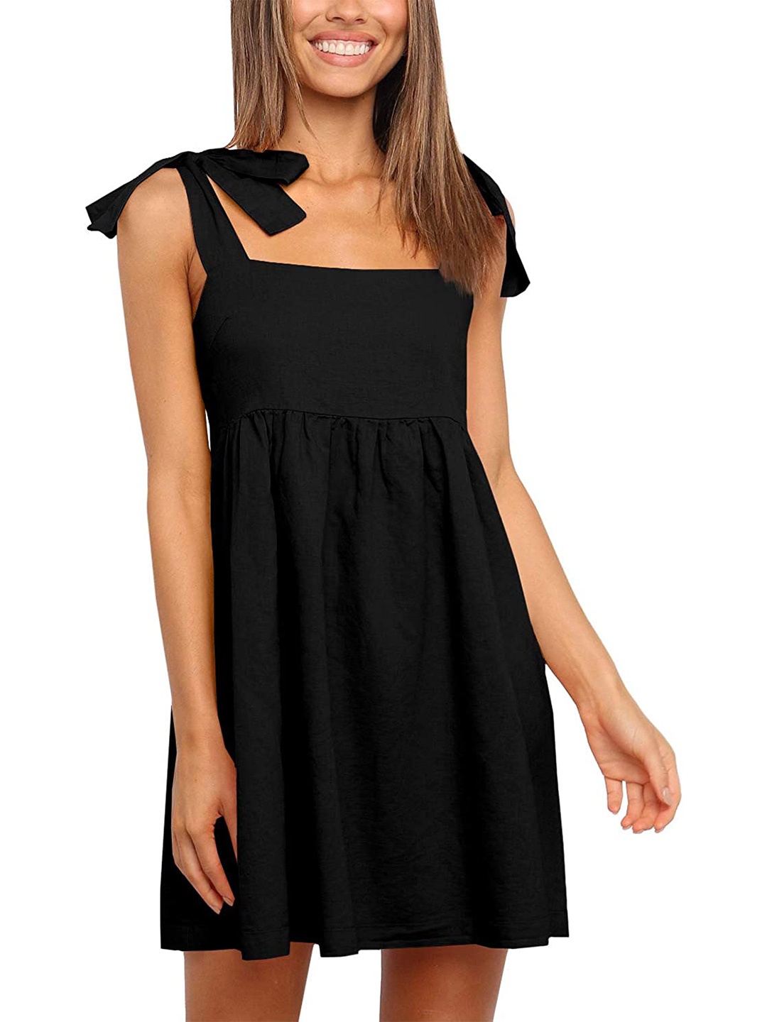 

Samsara Couture Sleeveless A-Line Dress, Black