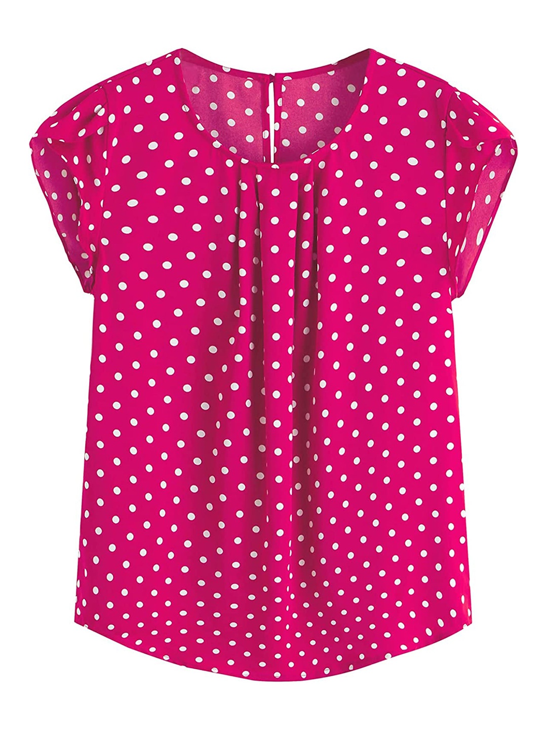 

Samsara Couture Polka Dots Printed Top, Pink