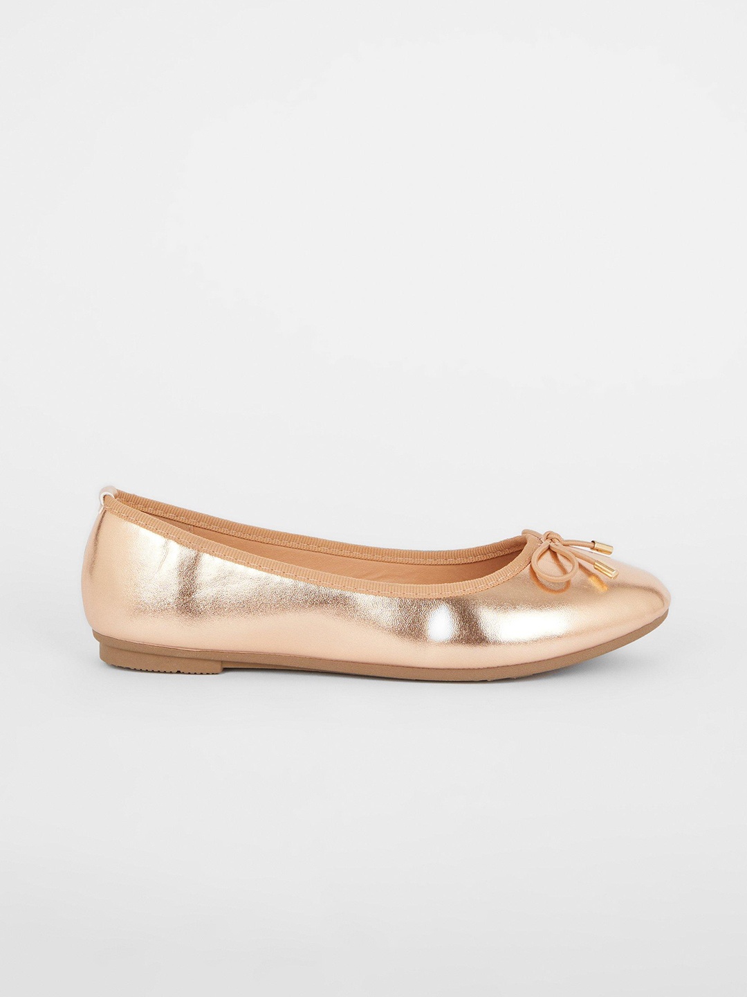 

DOROTHY PERKINS Women Ballerinas With Bow Detail, Rose gold