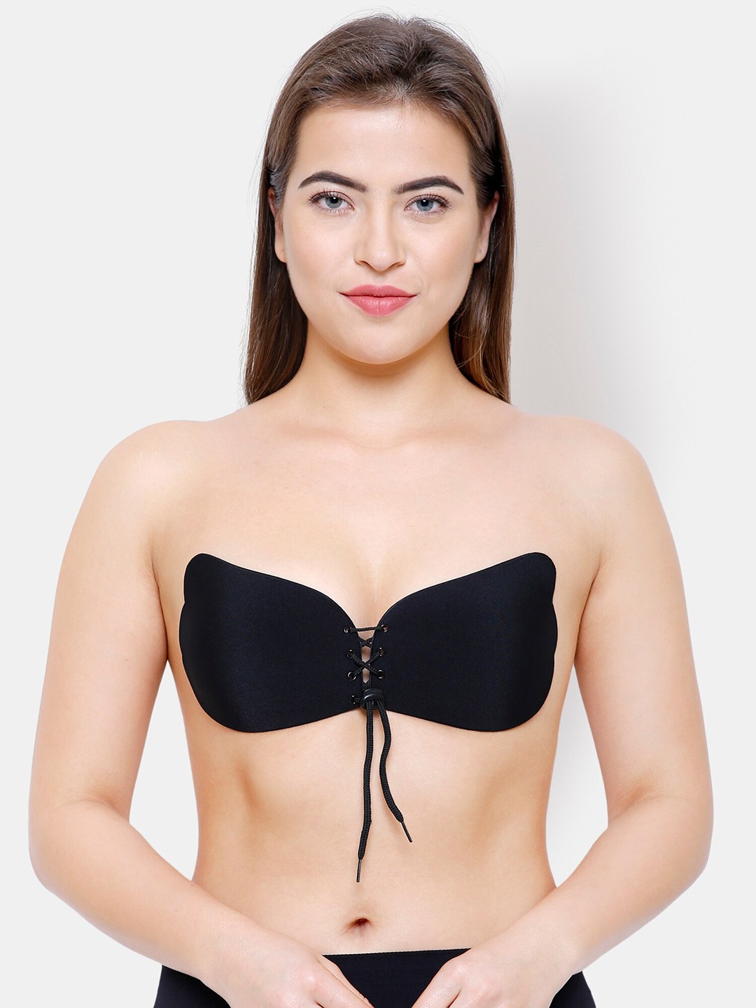 

FashionRack Cotton Stick-On Bra, Black