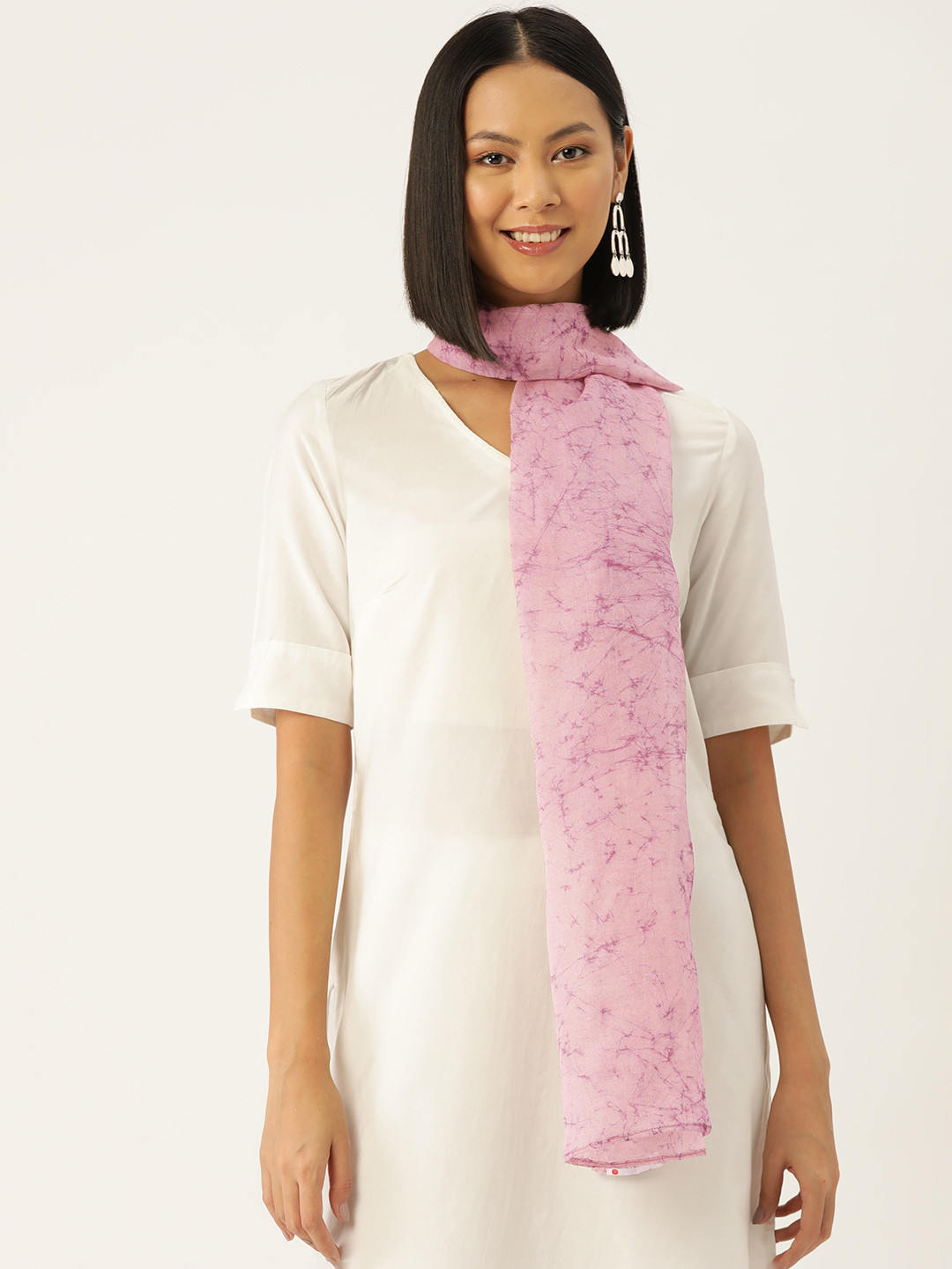 

ArtEastri Women Abstract Printed Stole, Mauve