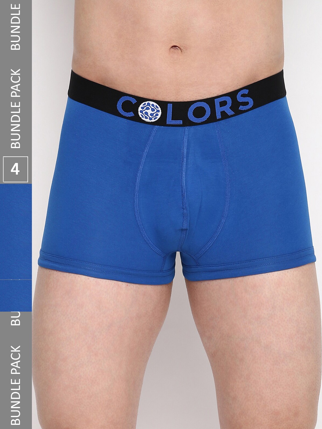 

COLORS by Rupa Frontline Pack Of Of 4 Front Open Mini Trunks CR_MM.TRK_108_RylBlu_P4_95, Blue