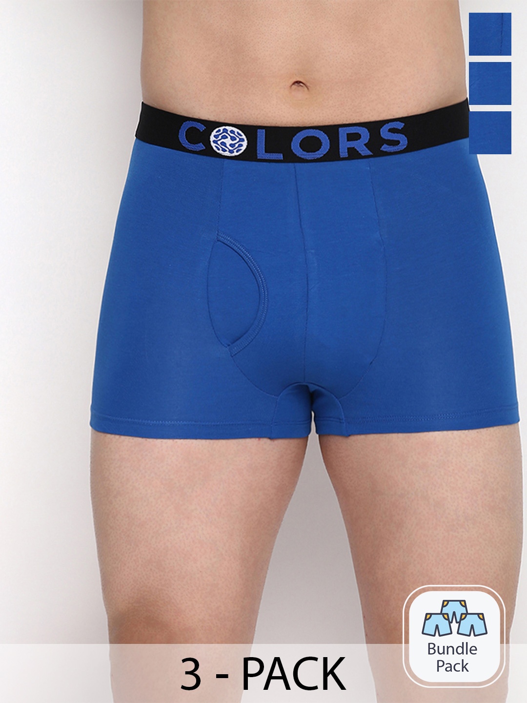 

COLORS by Rupa Frontline Set Of 3 Front Open Mini Trunk-101, Blue