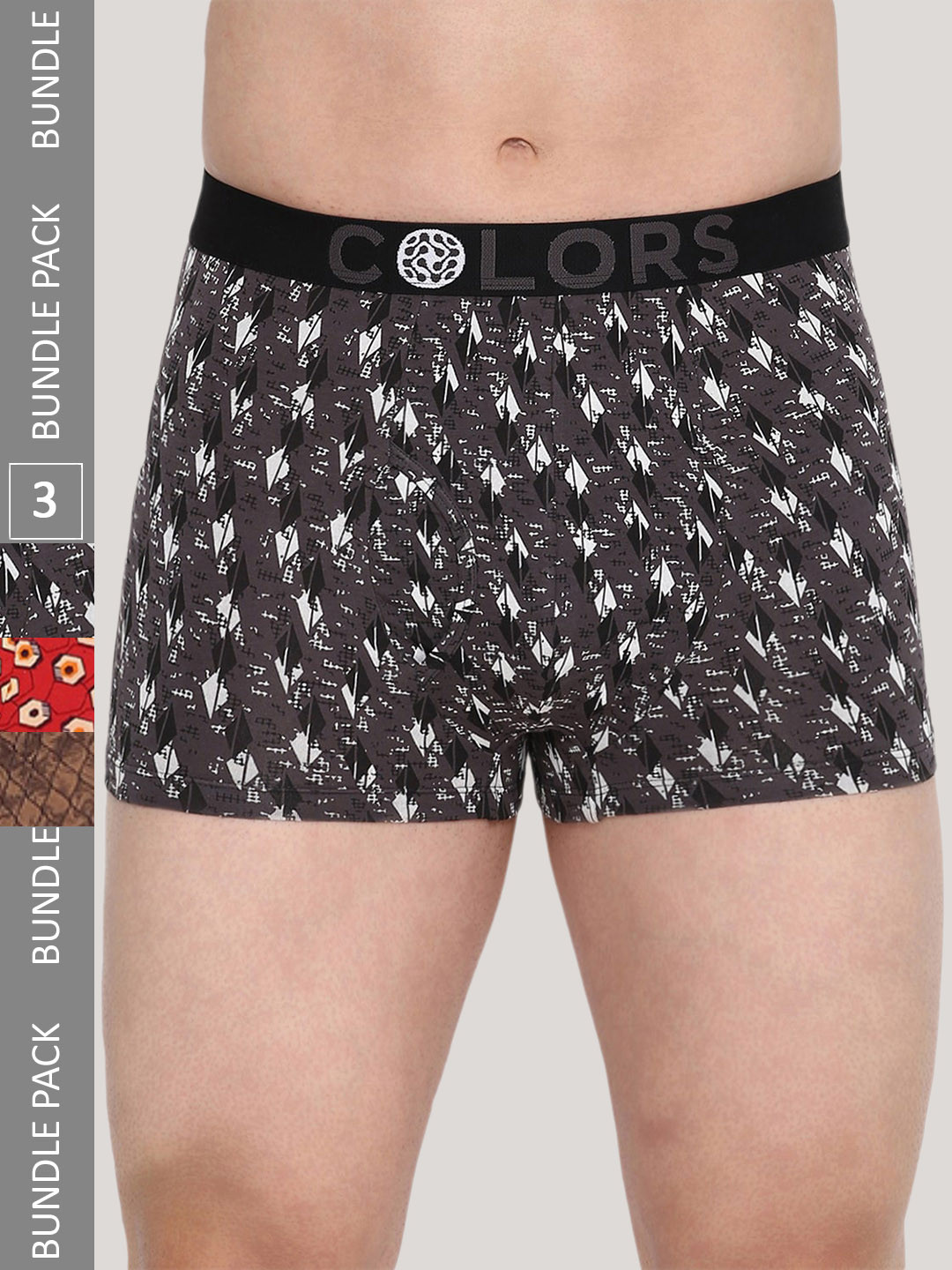 

COLORS by Rupa Frontline Set Of 3 Assorted Printed Mini Trunks-105