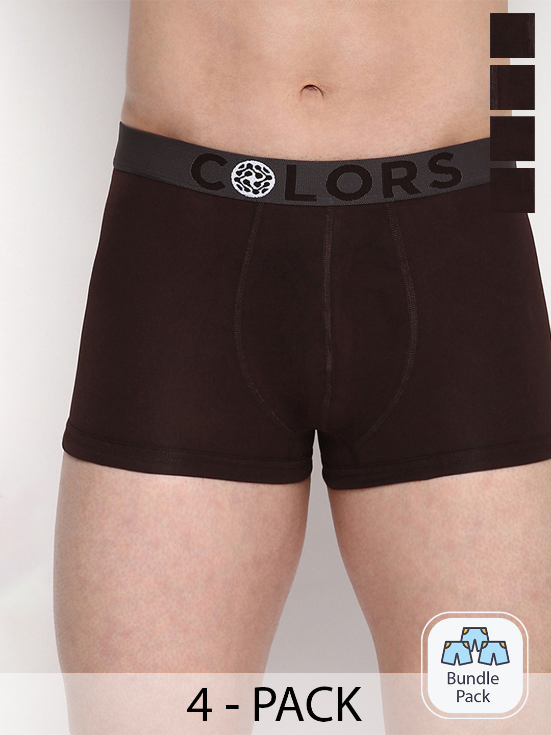 

COLORS by Rupa Frontline Set Of 4 Micro Mini Trunk-108, Brown