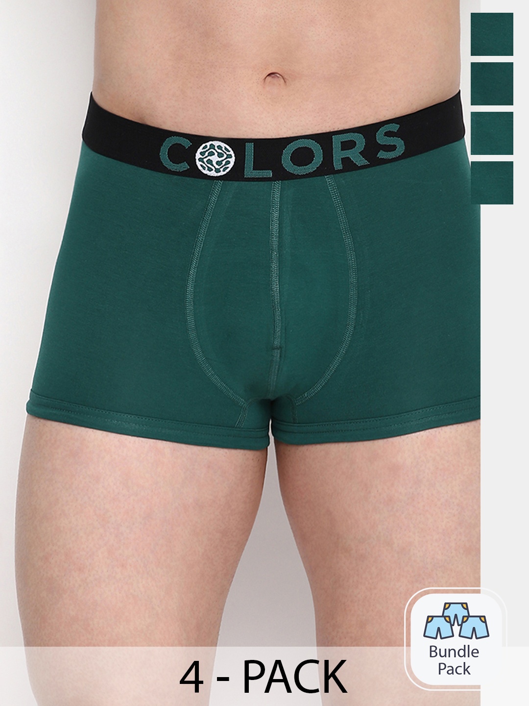 

COLORS by Rupa Frontline Set Of 4 Micro Mini Trunk-108, Green