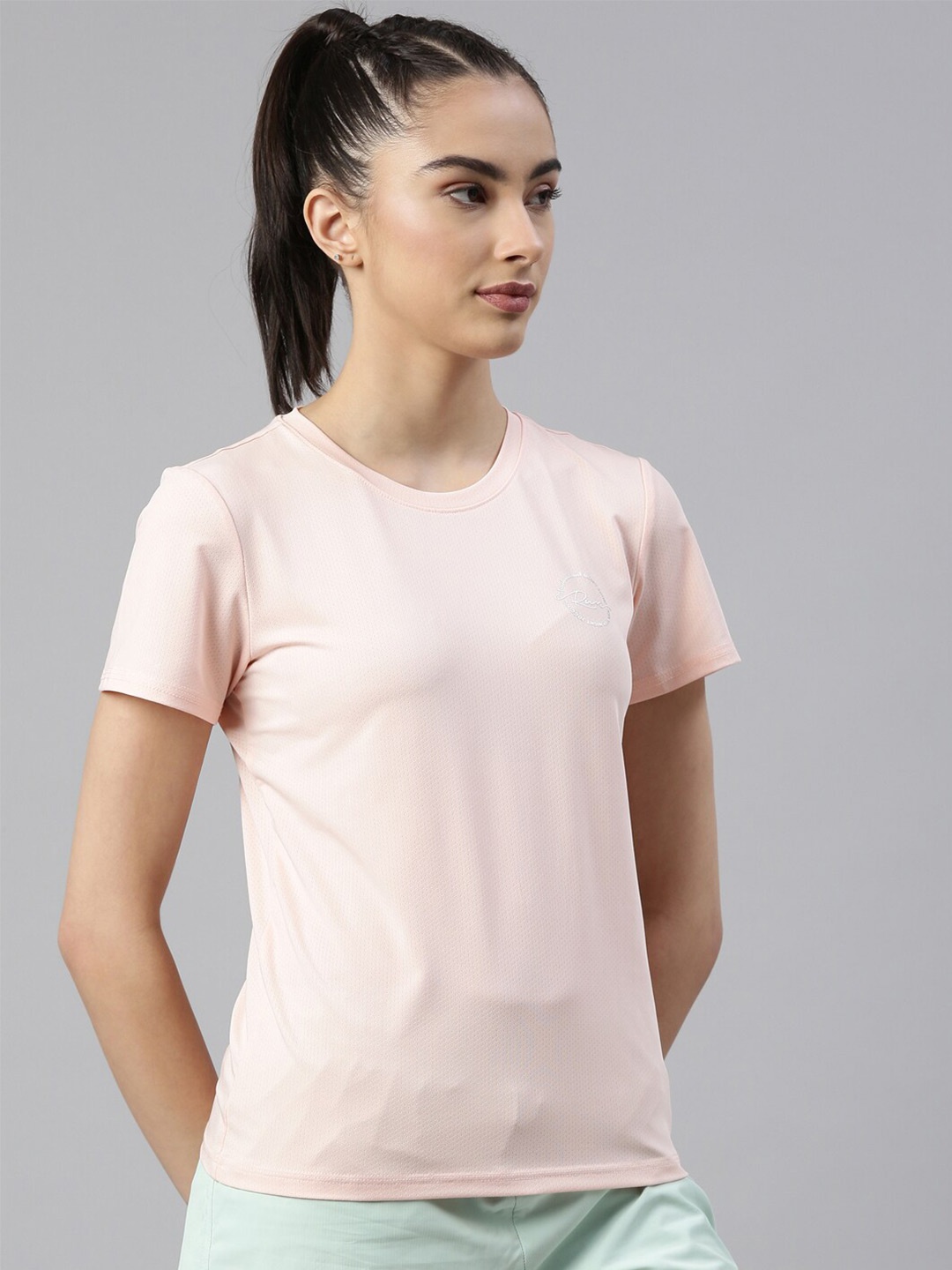 

Xtep Round Neck Slim Fit T-shirt, Pink