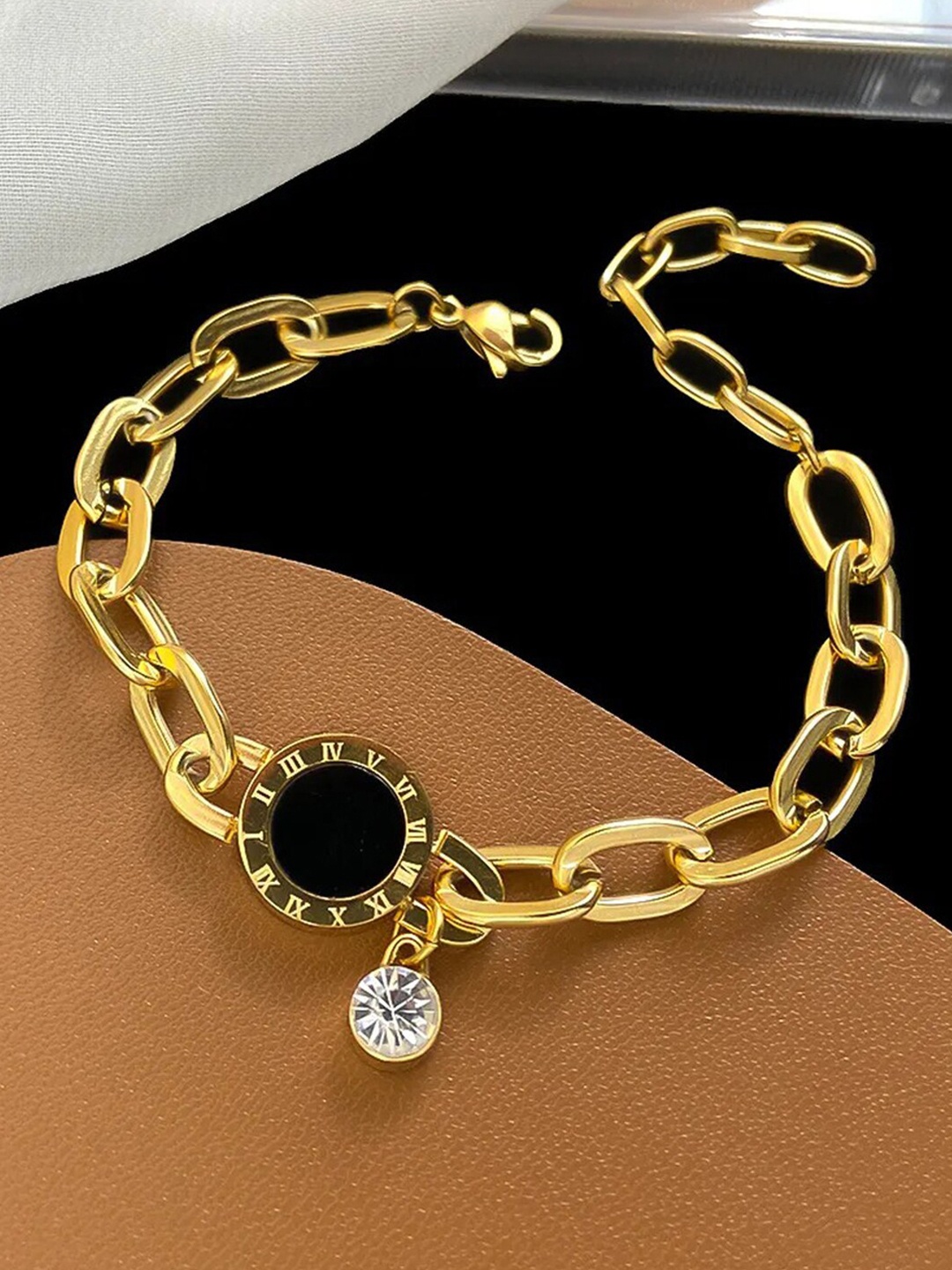 

Jewels Galaxy Women Gold-Plated Link Bracelet