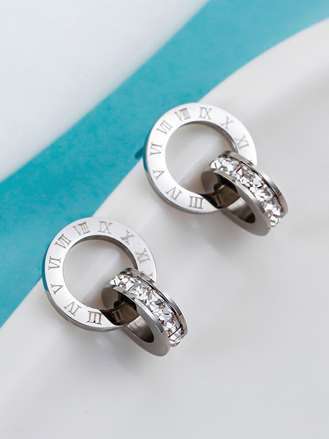 

Jewels Galaxy Silver-Plated Contemporary Studs Earrings