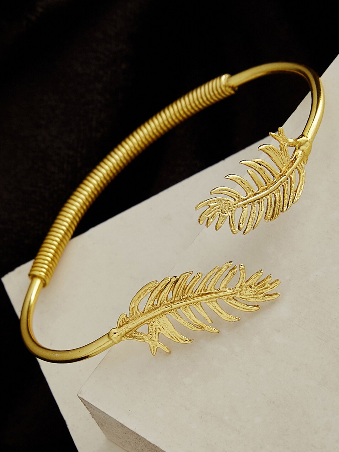 

ATIBELLE Gold-Plated Adjustable Cuff Bracelet