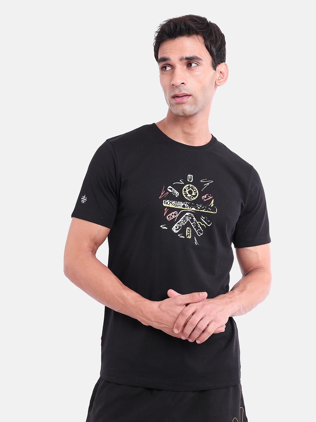 

Cultsport Graphic Printed T-shirt, Black