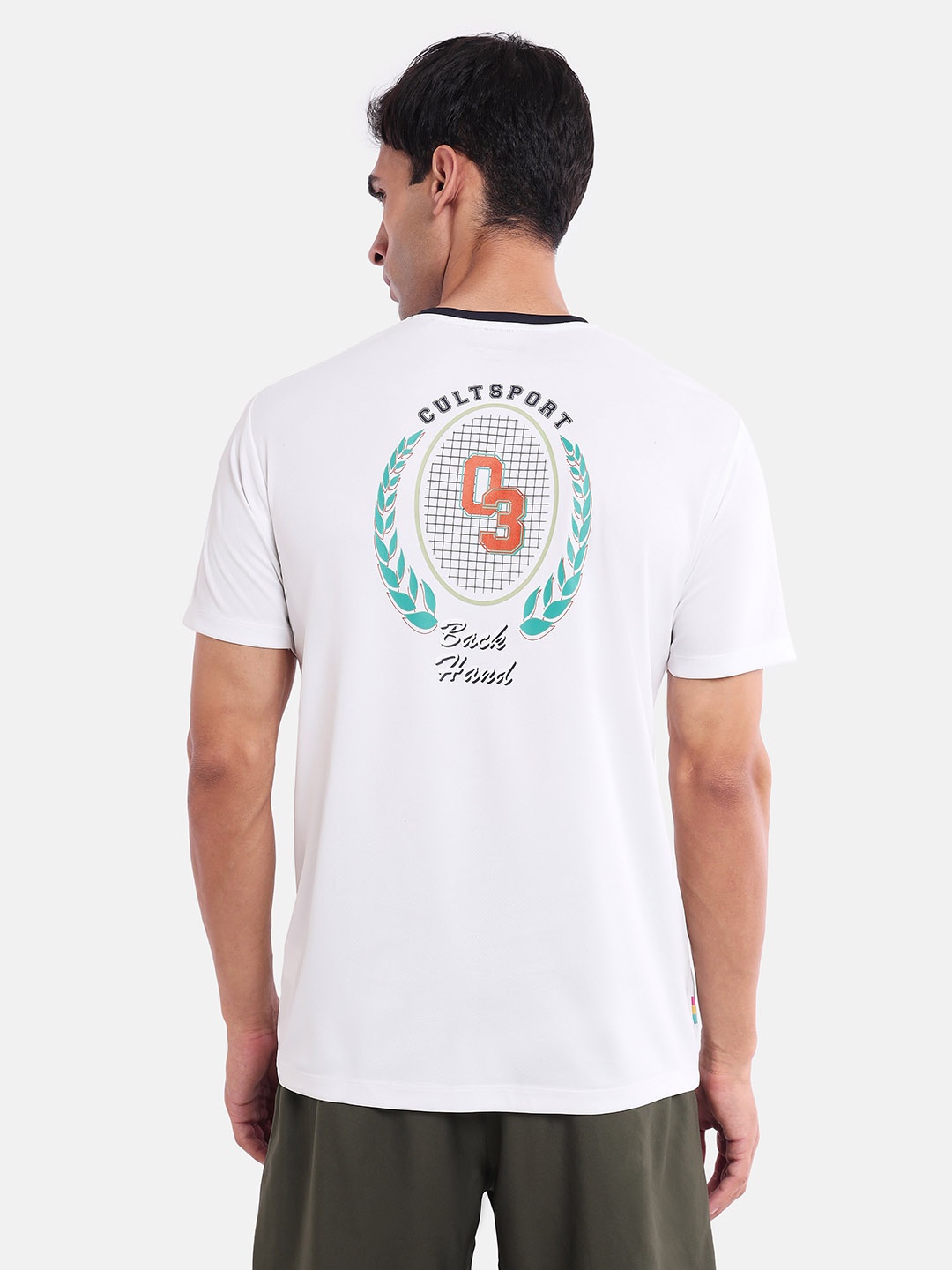 

Cultsport Graphic Printed Regular Fit Lightweight Training Sports T-Shirt, White