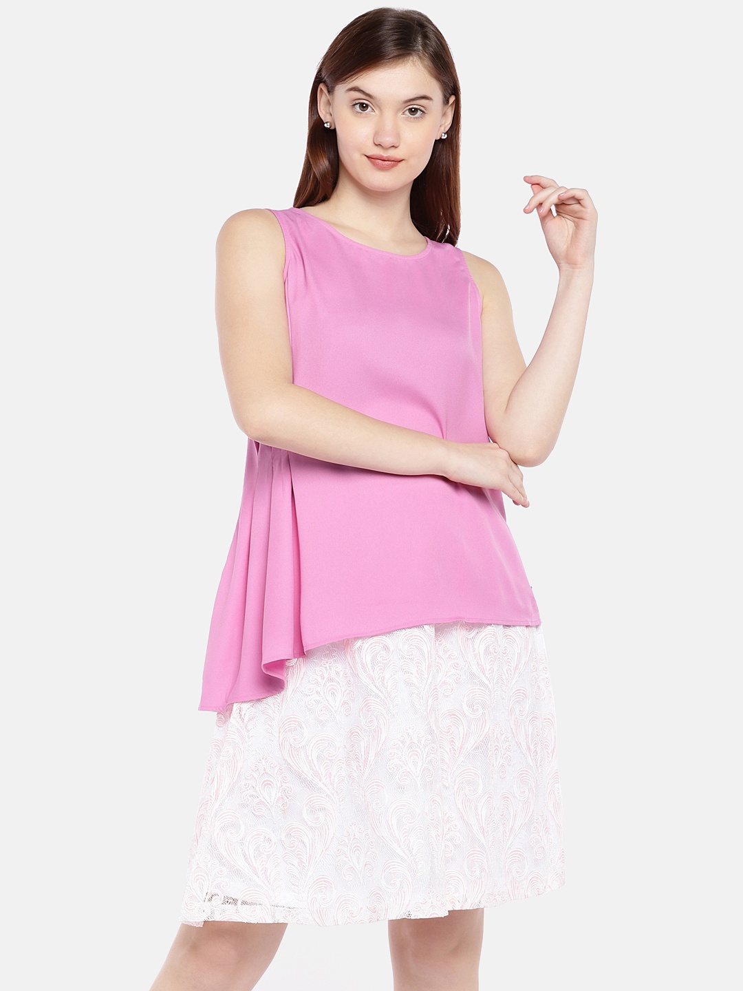 

Vero Moda Women Pink Solid Top