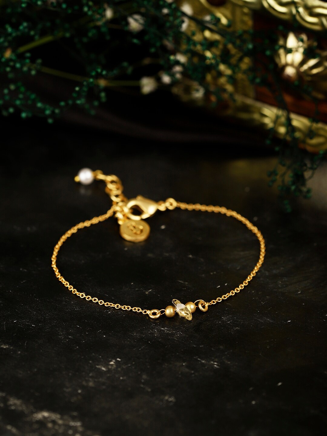 

Berserk Gold-Plated Citrine Wraparound Bracelet