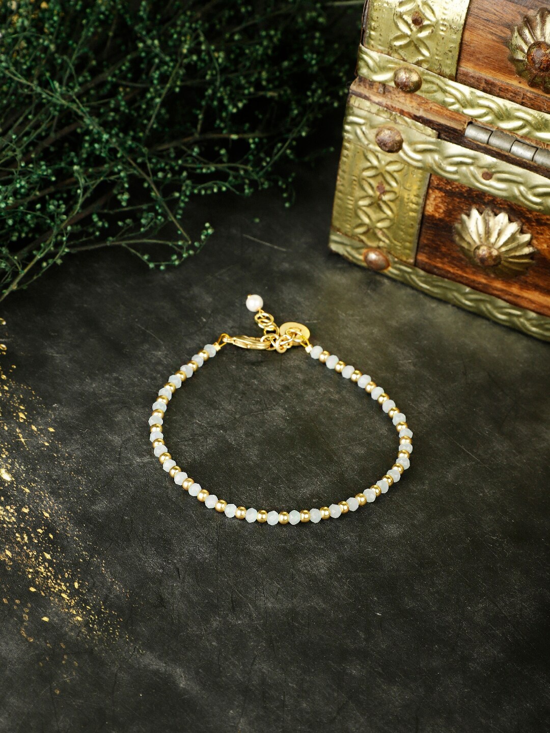 

Berserk Gold-Plated Aquamarine Wraparound Bracelet