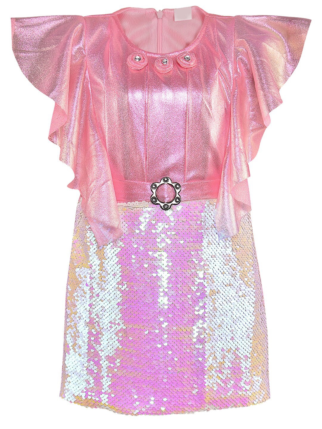 

Wish Karo Girls Embellished Satin Sheath Dress, Pink