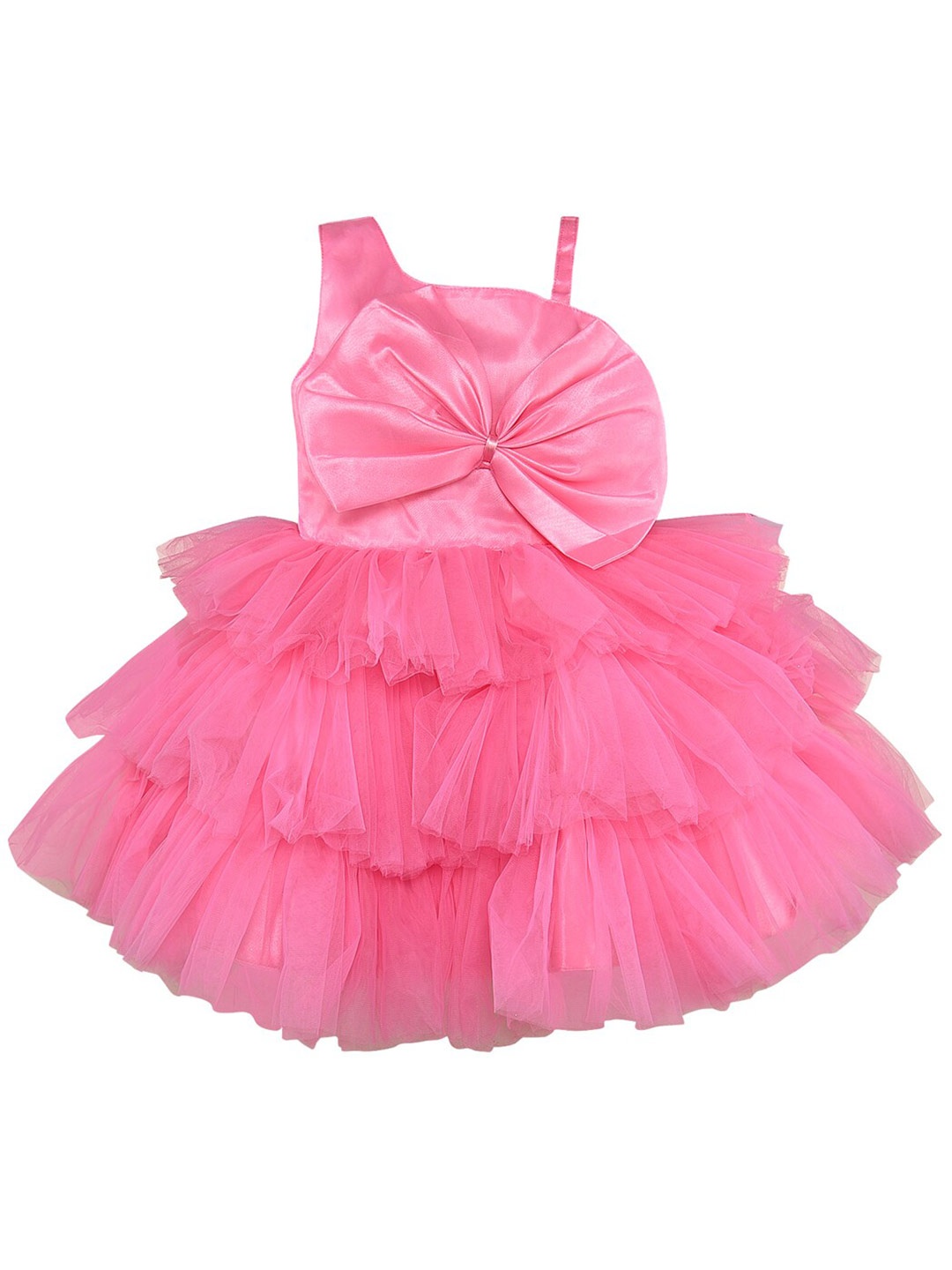 

Wish Karo One Shoulder Fit & Flare Dress, Pink