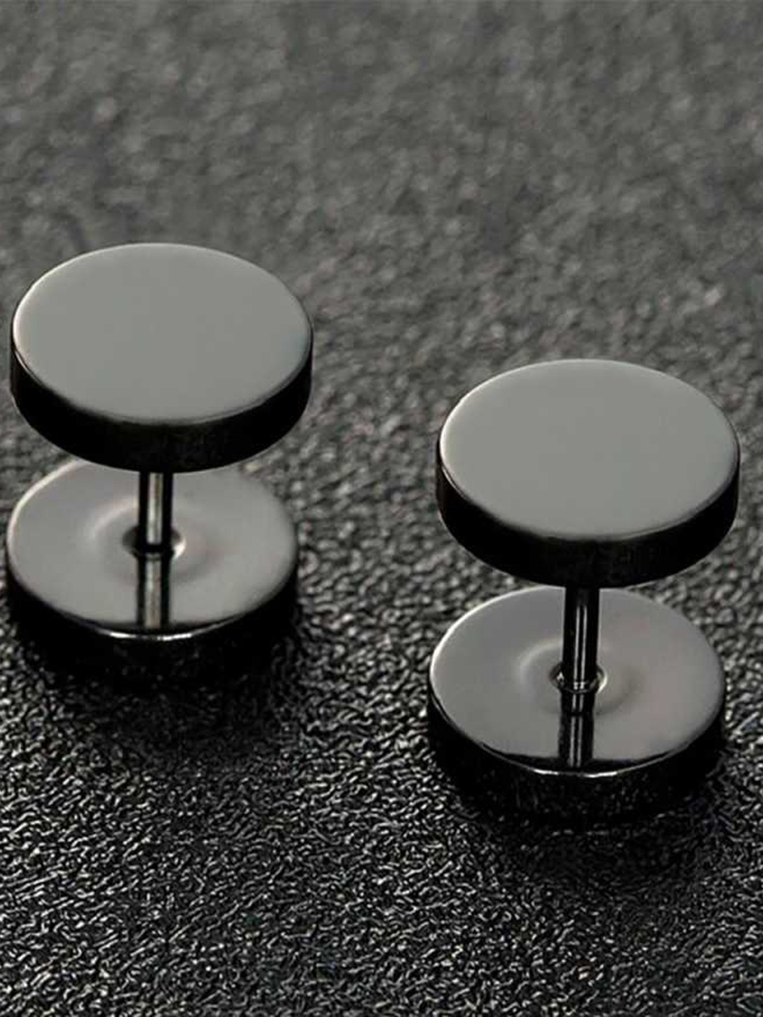 

MEENAZ Black Contemporary Studs Earrings