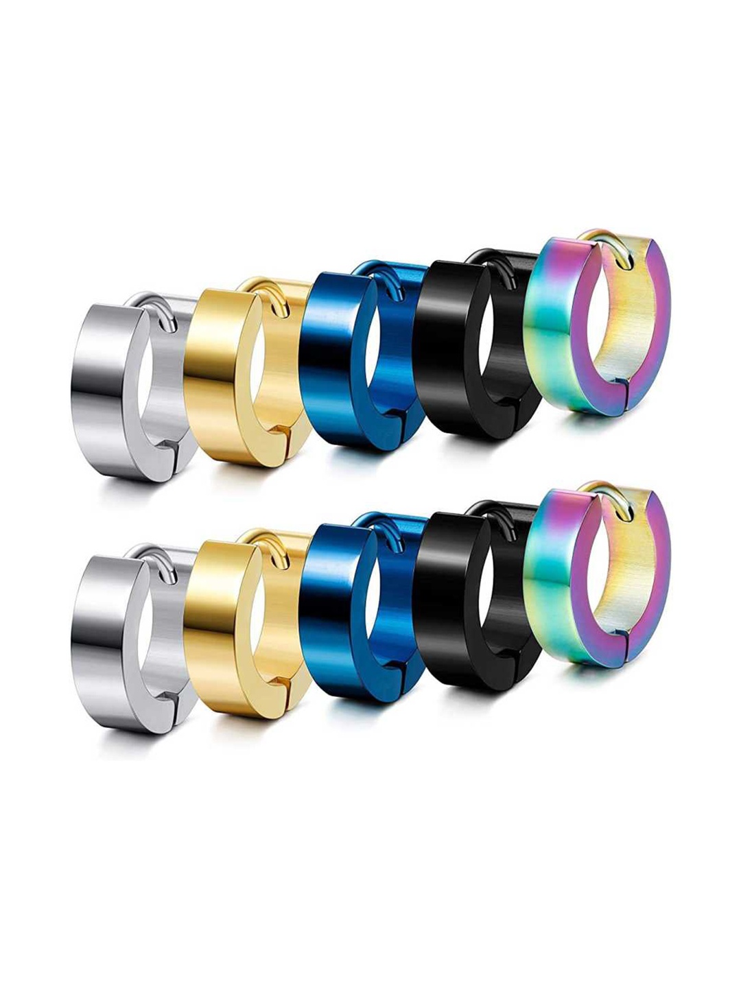 

MEENAZ Silver-Toned Contemporary Studs Earrings