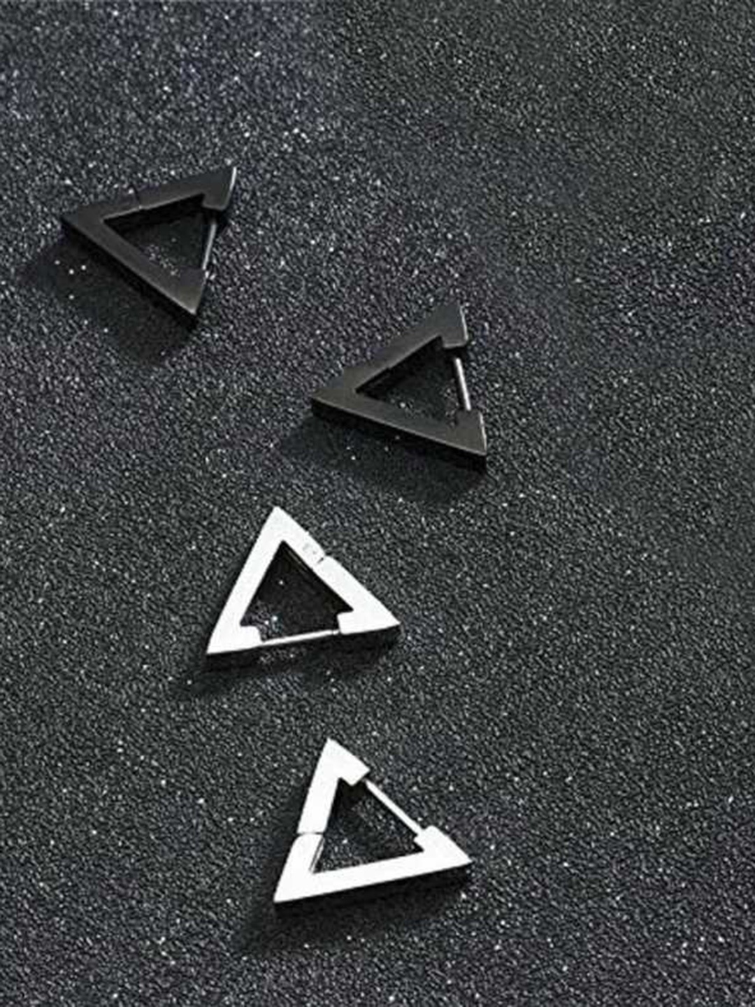 

MEENAZ Silver-Toned Contemporary Studs Earrings