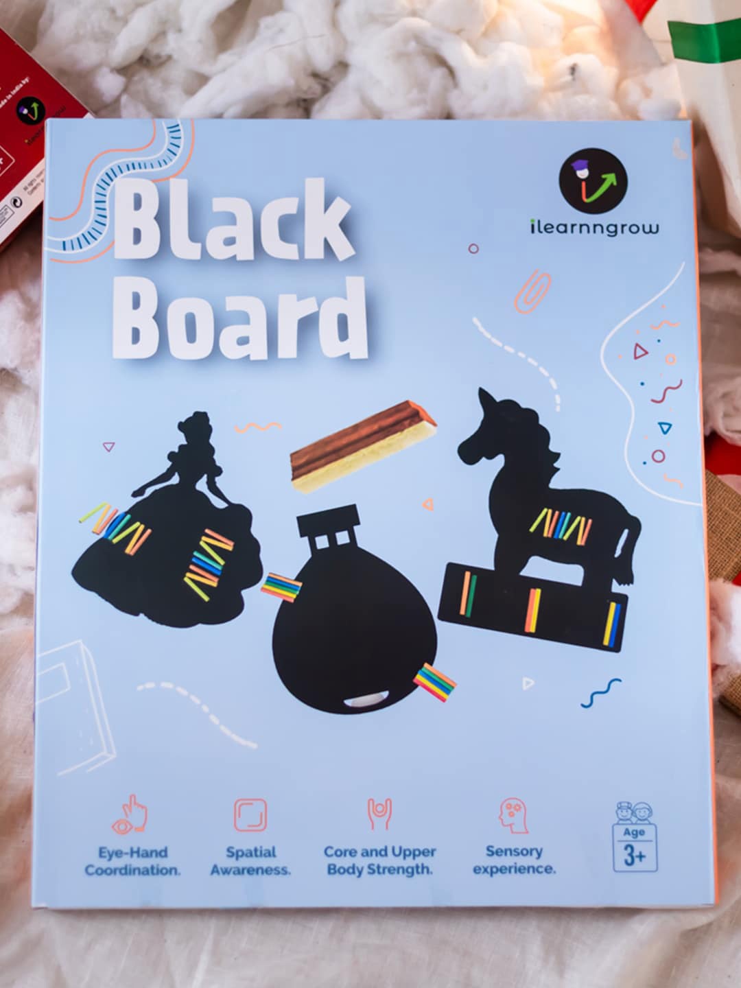 

ilearnngrow Hot Air Baloon Black Board, Multi