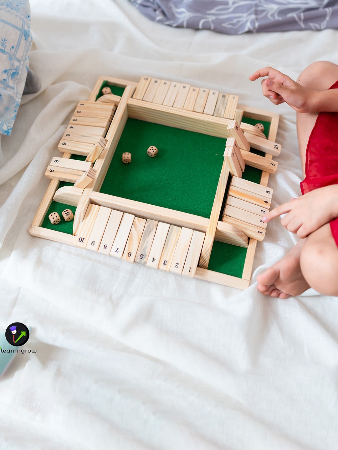 

ilearnngrow Kids Shut The box, Green
