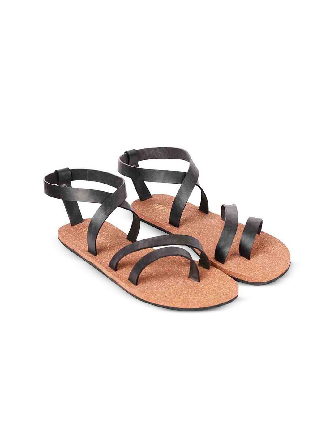 

Planet Paaduks Strappy Waterproof Cork Odour-Free Open Toe Flats, Brown