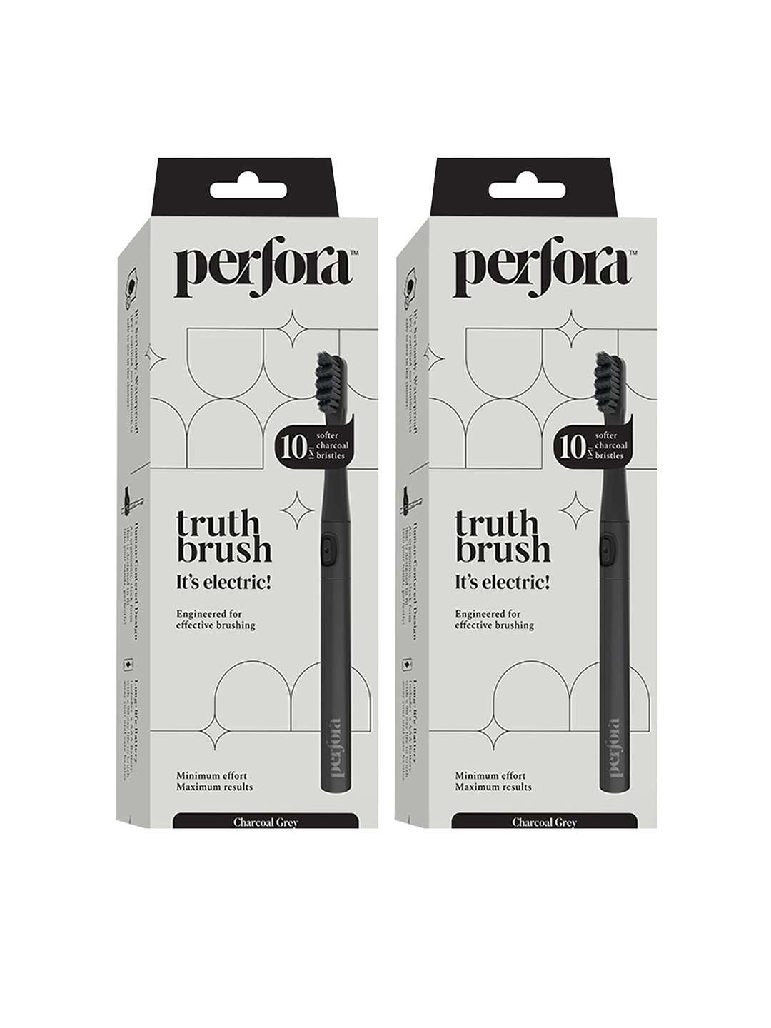 

Perfora Set of 2 Electric Truth Toothbrush - Charcoal Grey