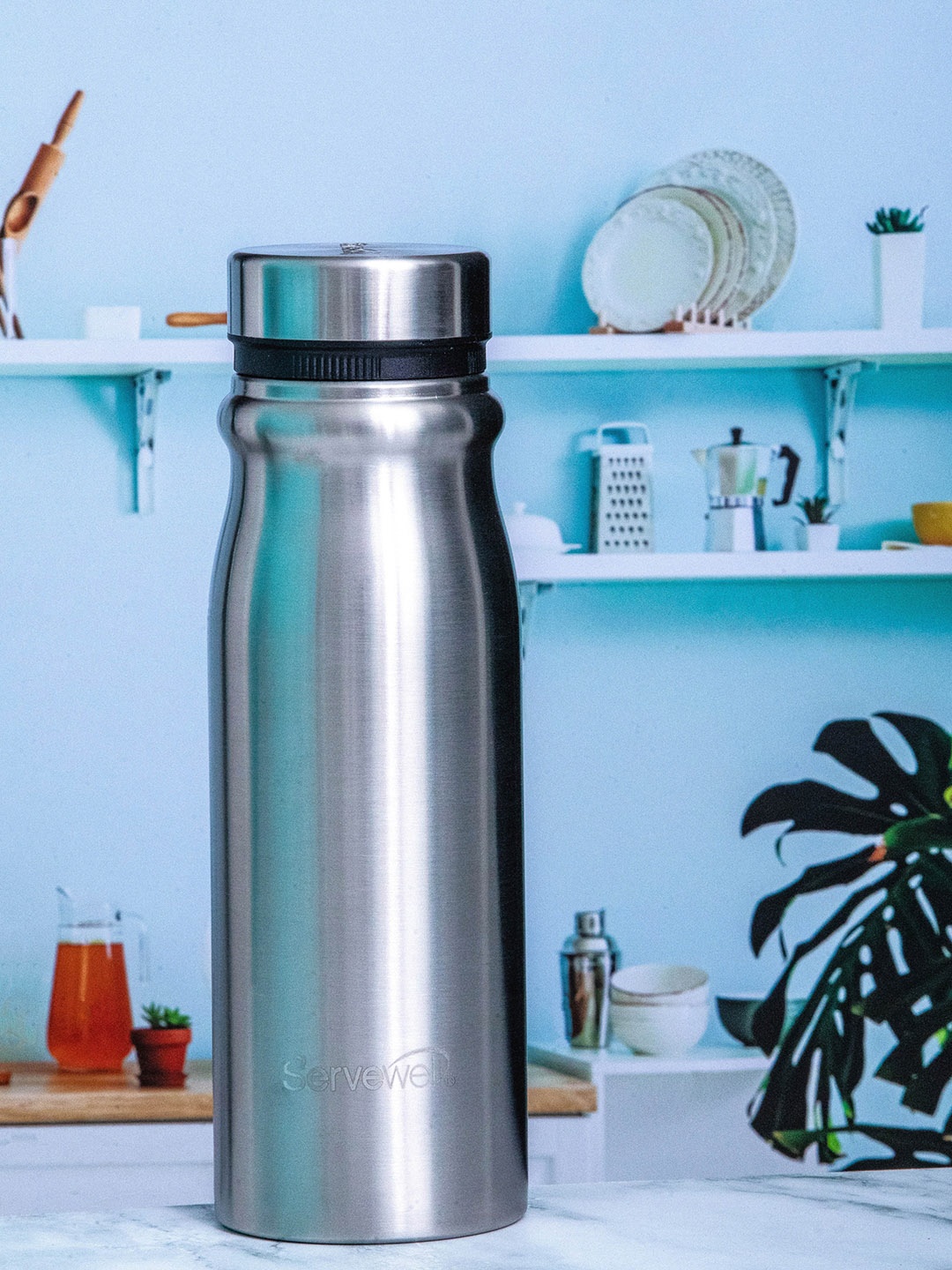

Servewell Stainless Steel Food Grade Single Wall Vacuum Water Bottle - 1.1 L