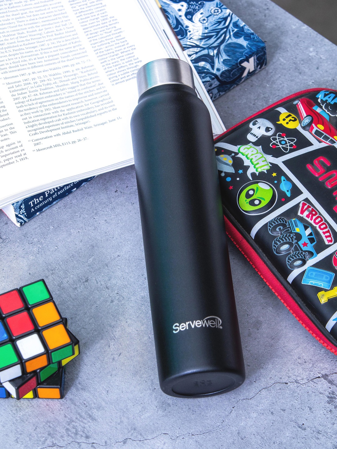 

Servewell Sleek Black Sleek-SS Single Water Bottle 600ml